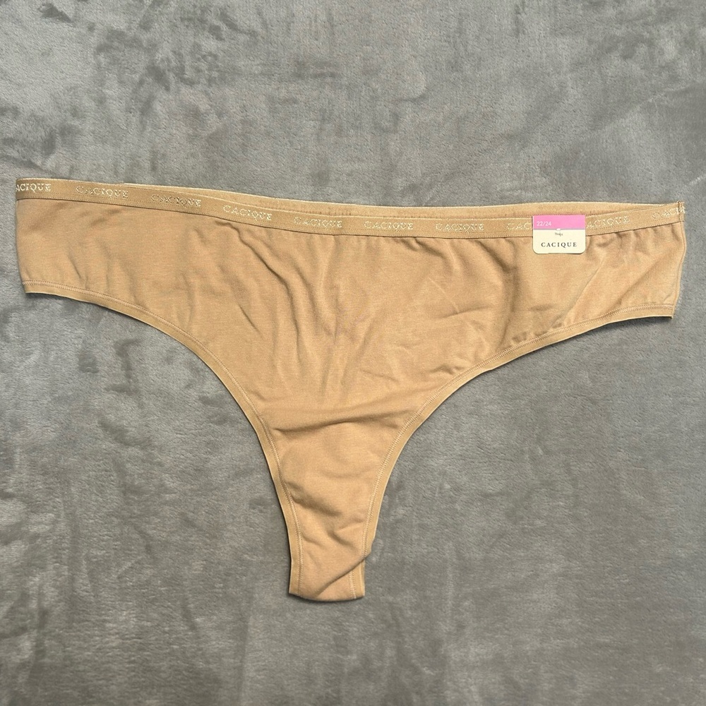 Cacique Thong Underwear Women’s 22/24 Tan Beige Nude